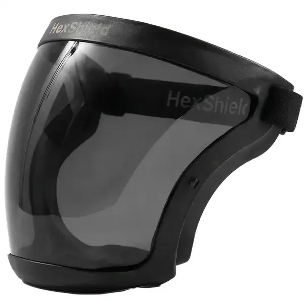 Protetor Facial Anatômico HexPro HexShield Home Chrom Lente Cinza + 10 Filtros KN95 CA 49.438