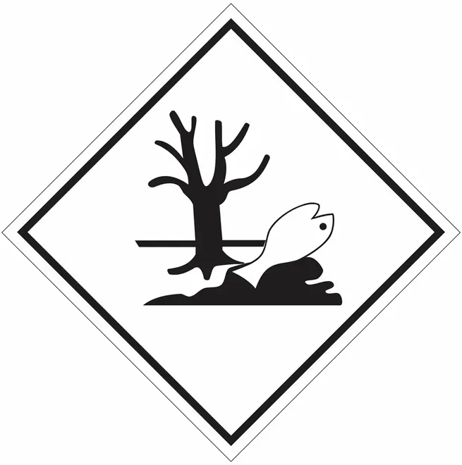Placa de Risco Simbologia Para o Transporte e Armazenamento de Materiais Plastcor Meio Ambiente 30 x 30cm