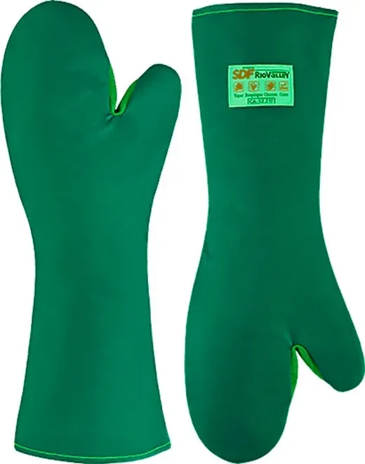 Luva de Proteção Térmica Mão de Gato Verde Até 350º Rio Valley Radiant Heat  45 CM CA 28688
