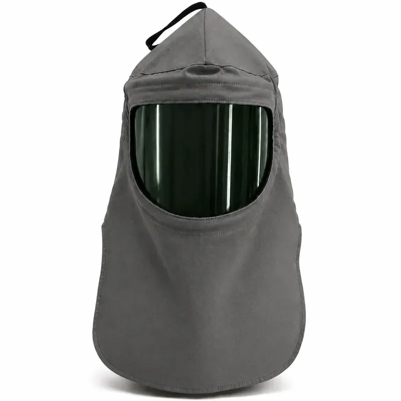 Capuz para Arco Elétrico Leal Tipo Carrasco Risco 4 Cinza com Visor Verde CA 49406