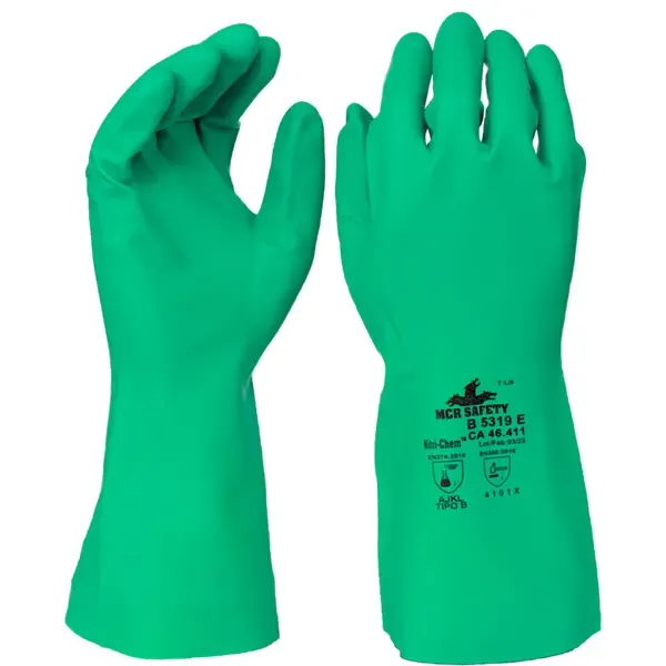 Luva Nitrílica MCR Safety Nitri-Chem Sem Forro 33cm CA 46050
