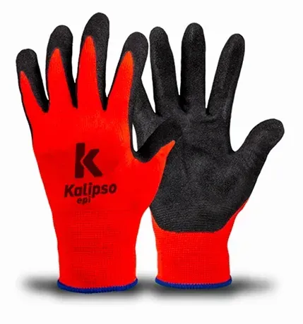 Luva de Segurança Palma em Banho Nitrílico Kalipso NBR Foam Resistente a Corte, Abrasão e Temperatura até 100º CA 44304