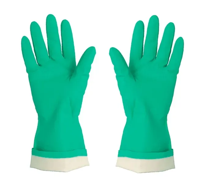 Luva Nitrílica MCR Safety Nitri-Chem com Forro 33cm CA 46411