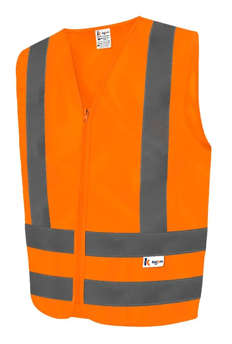 Colete Refletivo Kalipso sem Bolso Laranja Fluorescente