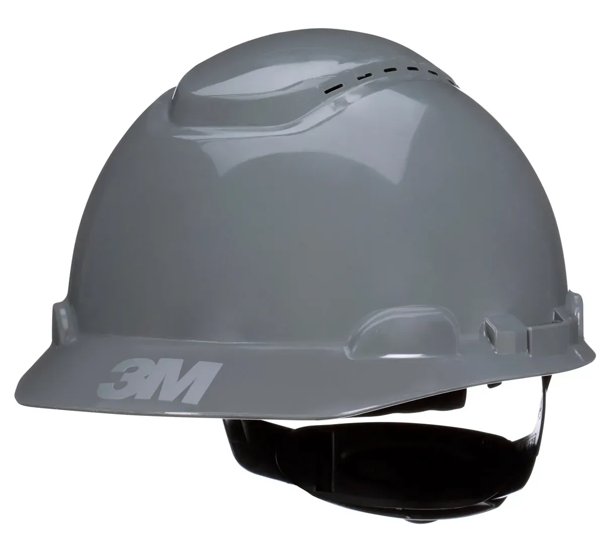 Capacete de Segurança 3M H-708 Secure Fit Cinza Ventilado Com Suspensão de Catraca e Sensor UV HB004732515 CA 29637