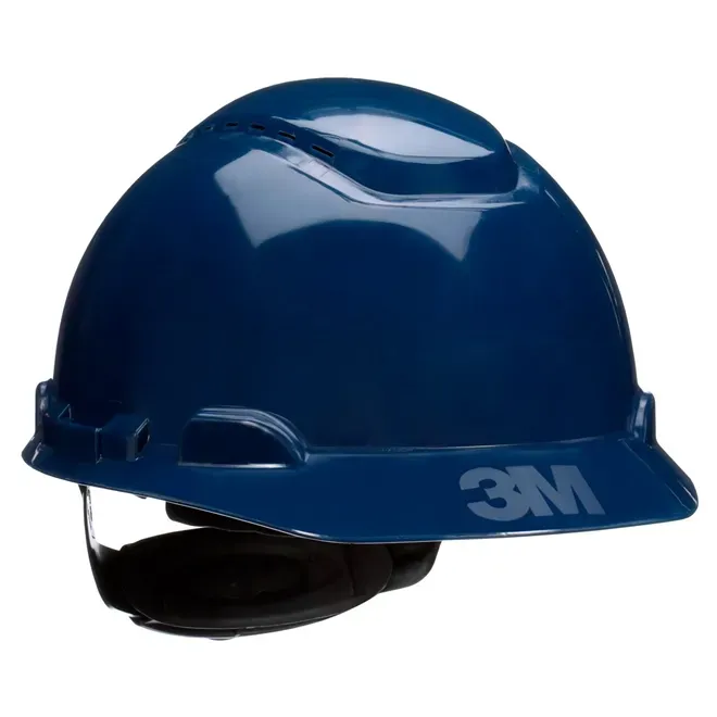 Capacete de Segurança 3M H-710 Secure Fit Azul Escuro Ventilado Com Suspensão de Catraca e Sensor UV HB004732507 CA 29637