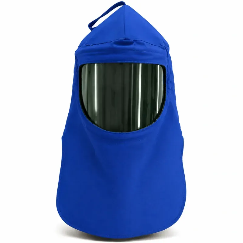 Capuz para Arco Elétrico Leal Tipo Carrasco Risco 4 Azul Royal com Visor Verde CA 49406