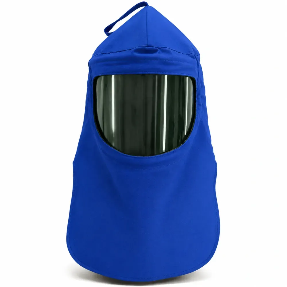 Capuz para Arco Elétrico Leal Tipo Carrasco Risco 4 Azul Royal com Visor Verde CA 49406