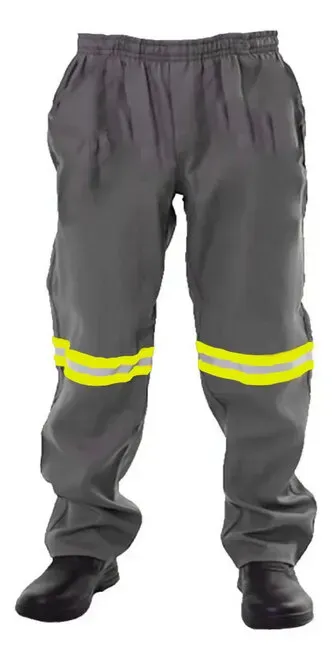 Calça Para Arco Elétrico Risco 2 Atp 11 Mr Safety Cor cinza Elástico Total Cintura e  Com Um Bolso Traseiro CA 45375