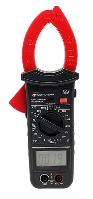 Alicate Volt Amperímetro Portátil Instrutemp ITVA1010 200A  - 100AC/DC Tensão AC/DC