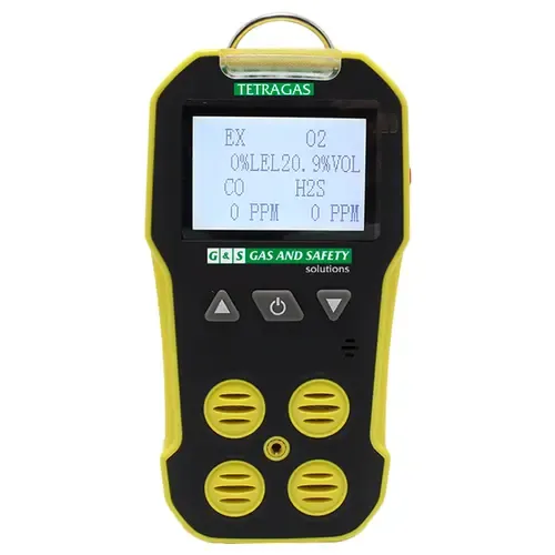 Detector de Gás 4 Gases Portátil Gas and Safety Tetragas O2, LEL, CO, H2S