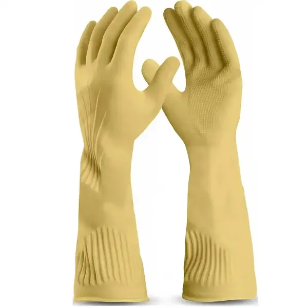 Luva De Látex Ranhurada Next Safety Puraguard Longa Linha Premium Código 12.000 CA -51113