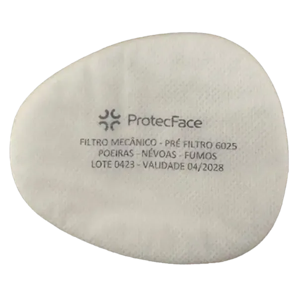 Filtro Mecanico P2 Modelo 6025 Protec Face Para Máscaras Semi Facial 7600 e Facial Inteira 780 - Vendido Por Unidade