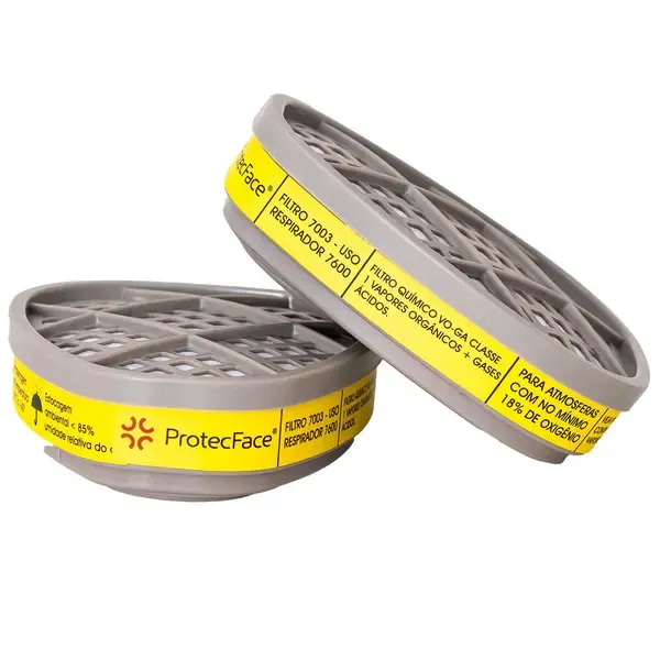 Fitro Químico 7003 Protec Face VO Vapores Orgânicos + GA Gases Ácidos Compatível Com as Máscaras 7600 E 7800  - PAR
