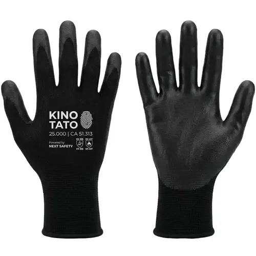 Luva Next Safety Kino Tato 25.000  Em Nylon Com Banho Pu Ótima Sensibilidade Ca 51313