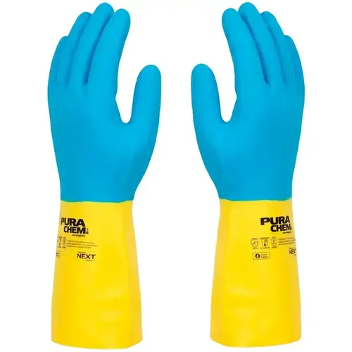 Luva Next Safety Purachem Látex Neoprene 10.700 Ideal Contra Agentes Químicos  CA 51173