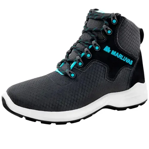 Bota Marluvas 72B29-TXT-E-BP-VD Office XT Textil Hidrofugado Preto e Azul Eletricista CA 52121