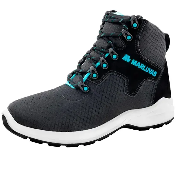 Bota Marluvas 72B29-TXT-E-BP-VD Office XT Textil Hidrofugado Preto e Azul Eletricista CA 52121
