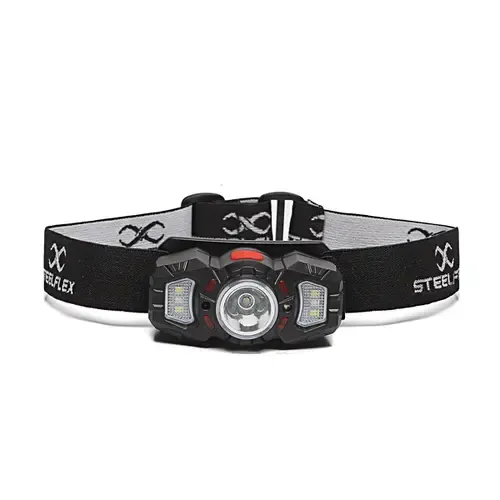 Lanterna Para Capacete Steelflex Steellight 1204 STF-CPTA44617 Com 2 Leds Branco e Vermelho e