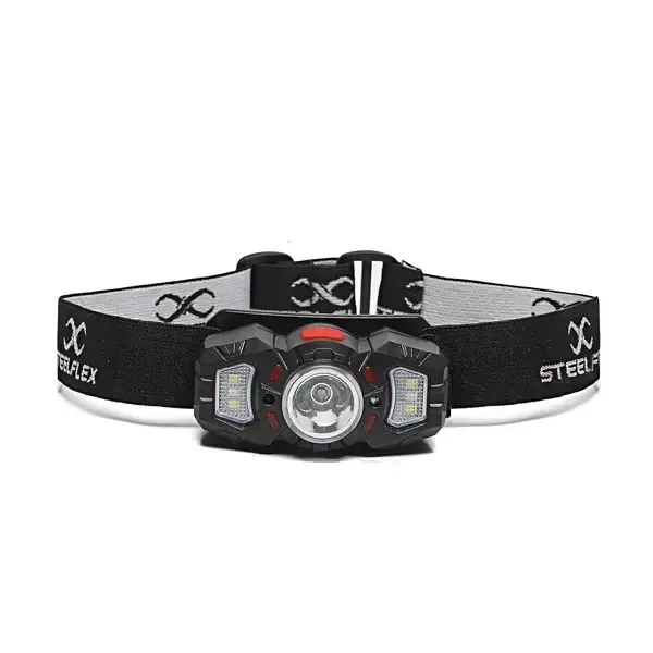 Lanterna Para Capacete Steelflex Steellight 1204 STF-CPTA44617 Com 2 Leds Branco e Vermelho e