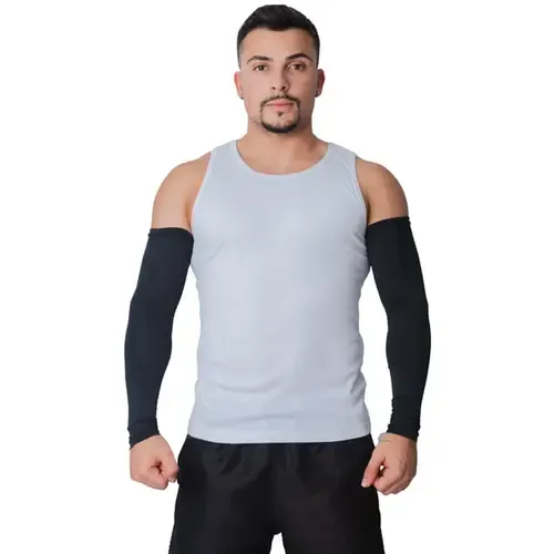 Mangote Para Proteção Solar UV50+ Preto Em Poliéster Ideal Para Atividades ao ar livre