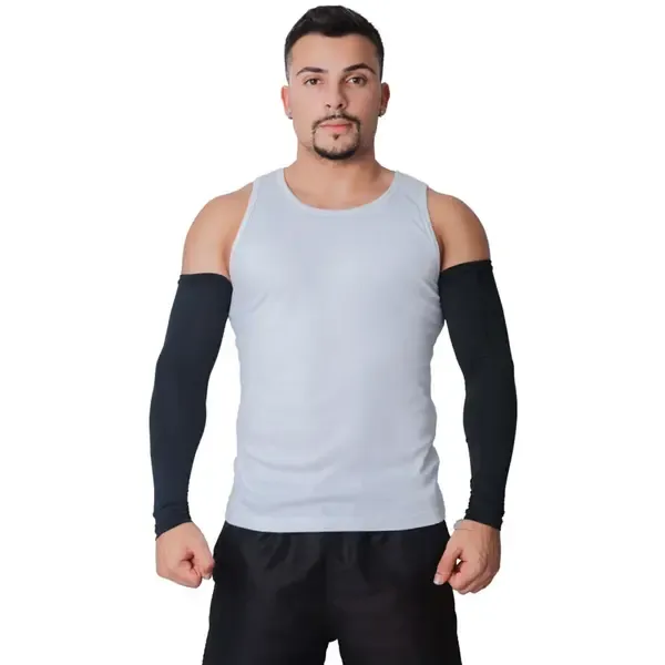 Mangote Para Proteção Solar UV50+ Preto Em Poliéster Ideal Para Atividades ao ar livre