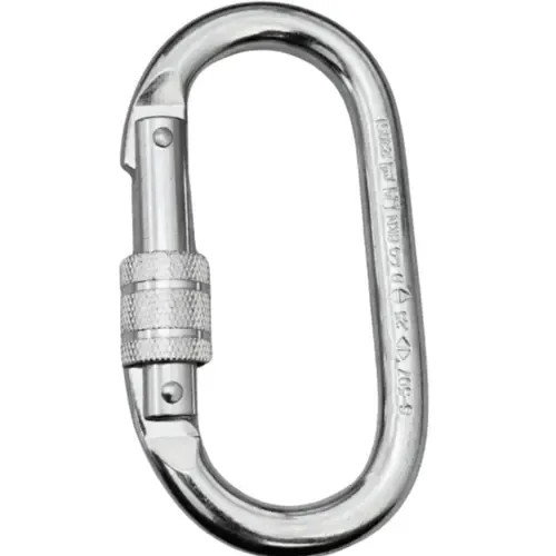 Mosquetão Oval em Aço Ultra Safe 25KN Trava de Rosca Código USR004000