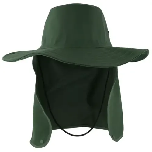 Chapéu Pescador Com Proteção na Nuca Com Proteção Uv Cor Verde Musgo