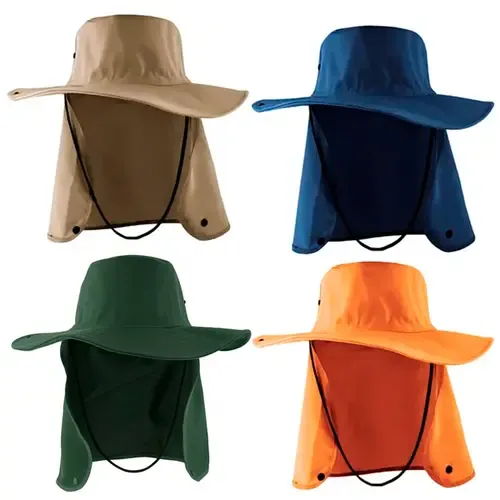Chapéu Pescador Tipo Australiano Com Aba na Nuca Proteção UV - Diversas Cores