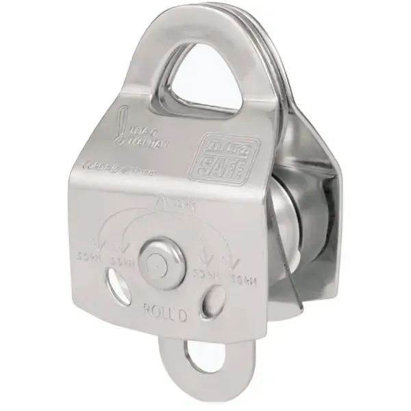 Polia Dupla Ultra Safe Roll D Em Aço Inox Para Corda Até 12MM Código USP400850100