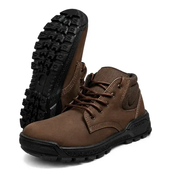 Bota de Segurança Wonder Work Bico de Pvc Marrom Couro Nobuck Solado de Borracha CA 52609