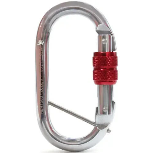 Mosquetão Aço Oval 25kN SideUp com Trava Rosca e Pino de Segurança Check Lock  SU2857