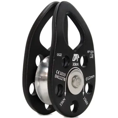 Polia Oscilante Alumínio 30kn SideUp X-Light SU2510 – Fluidez e Segurança para Corda até 12mm