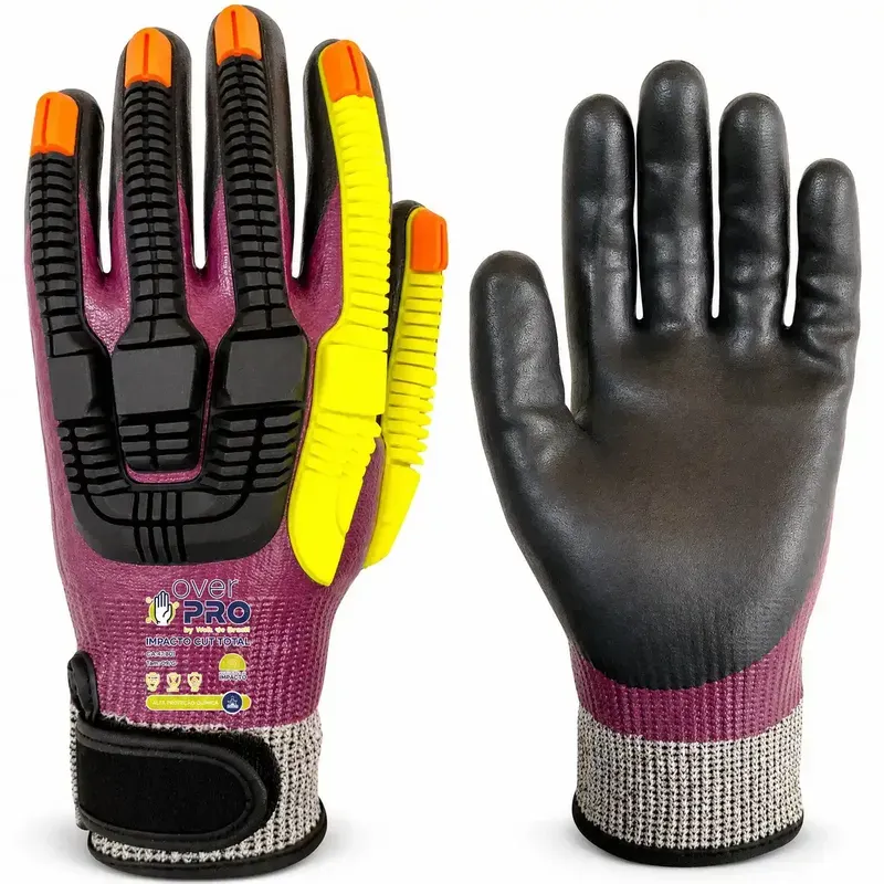 Luva Volk Overpro Impacto Cut Total Roxo 10.09.192.28 Anticorte TDM F Impacto Dorso TPR CA 48324