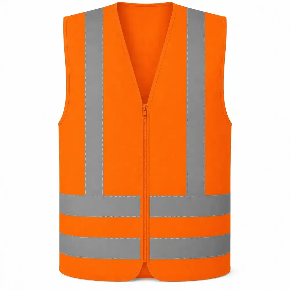 Colete Refletivo Sem Bolso Laranja Next Safety Alta Visibilidade NBR 15292 Classe 2 Zíper Cód 42.000