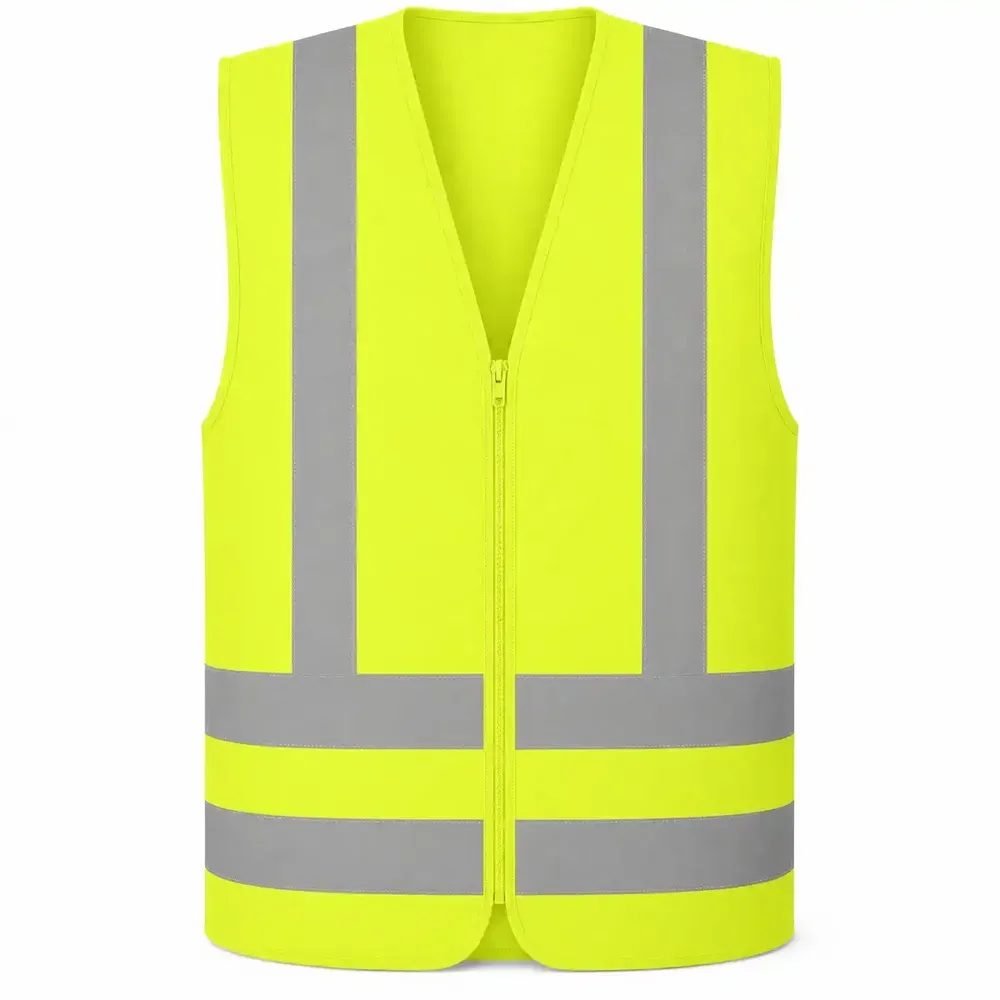 Colete Refletivo Sem Bolso Amarelo Next Safety Alta Visibilidade NBR 15292 Classe 2 Zíper Cód 41.000