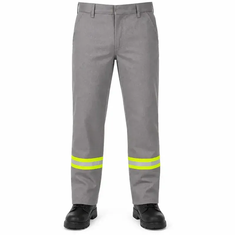 Calça de Segurança FR Risco 2 ATPV 11 cal/cm² Arco Elétrico Fogo Repentino Cinza Mundo Linha Viva CA 50377