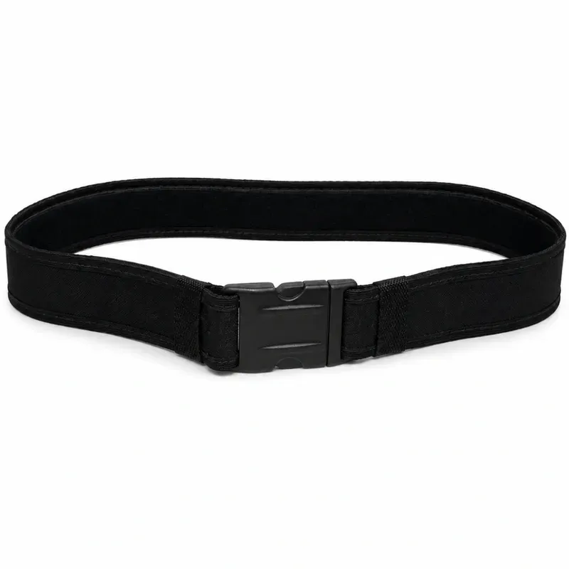 Cinturão Tático Preto em Nylon com Velcro Interno e Fecho de Engate Rápido