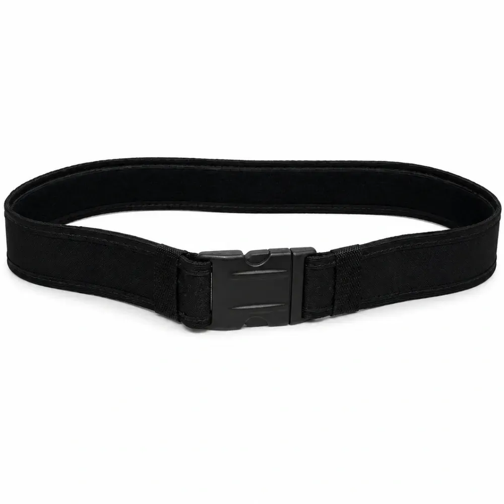 Cinturão Tático Preto em Nylon com Velcro Interno e Fecho de Engate Rápido