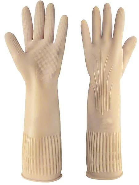 Luva De Látex Ranhurada Next Safety Puraguard Longa Linha Premium 12.000 CA -51113 Caixa Com 5 Pares