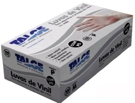 Luva de Vinil com Talco Talge