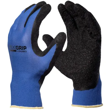 Luva de Nylon Com Latex Preta MaxiGrip PRO Danny DA-12700 Para Serviços Gerais CA 31323
