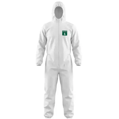 Macacão de Segurança Branco Danny SteelPro Proteção Química Vic-85111 CA 20662