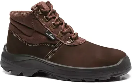 Botina de Segurança NoBuck Fujiwara HXP Denver 4041HXPN4400LG Marrom Com Bico Plástico CA 43698