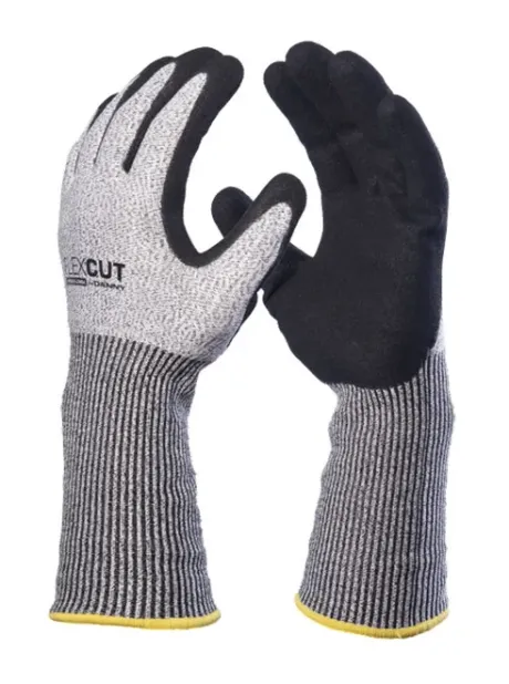 Luva Anti-Corte Nível 5 FlexCut Nitrílico Foam Punho Longo  Danny DA-45300L CA 34000