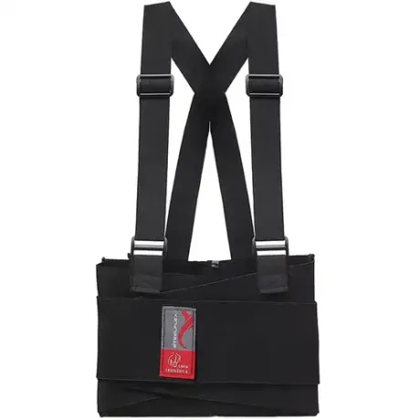 Cinta Ergonômica Steelflex Preta Com Suspensório STF ERCE9010