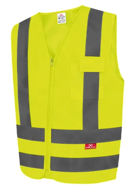 Colete SteelFlex Refletivo Com 1 Bolso Amarelo Fluorescente