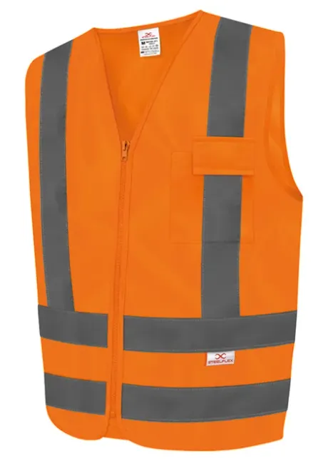 Colete Refletivo Com 1 Bolso Laranja Steelflex STF VACL91030