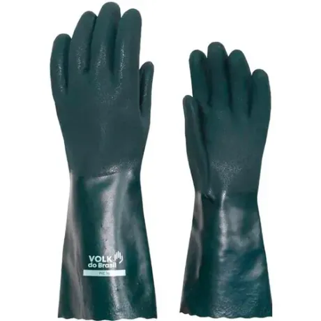 Luva de PVC 36cm Verde Forrada Volk Mais Resistênte e Reforçada Que Linha Smart CA 33747
