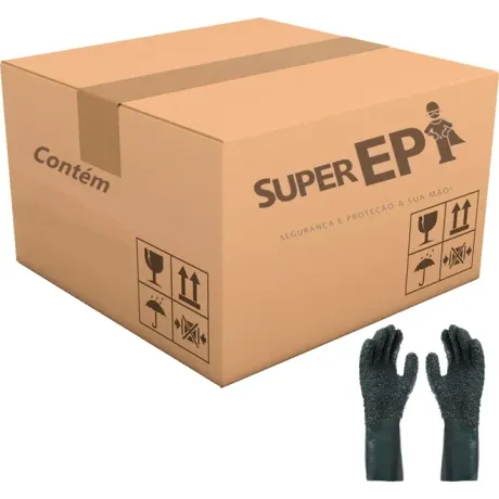 Luva de PVC Granulada Jundtex 26 CM CA 30514 - Caixa
